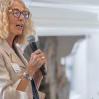 Provost Jennifer Drake speaking